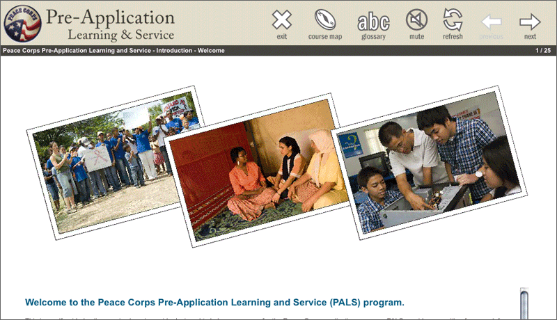 series of screenshots of a learning management system.